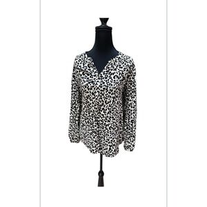 Old Navy Women’s Cheetah Print Blouse Top XL